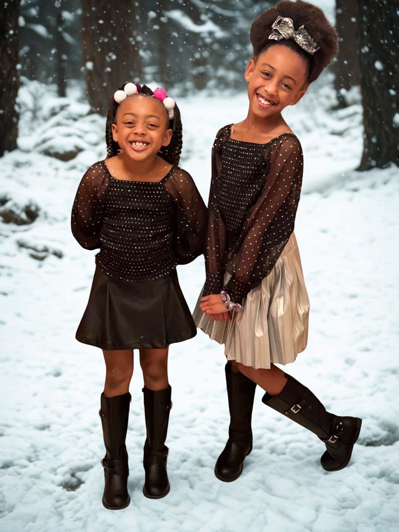 The sisters in the snow