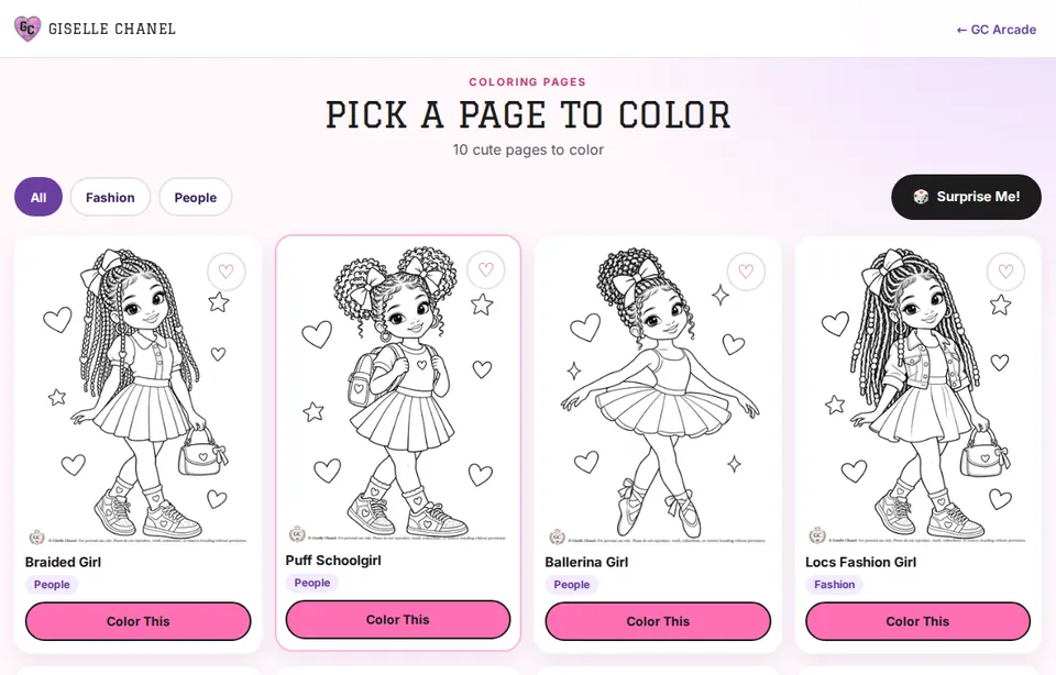 Color and Decorate Studio coloring pages